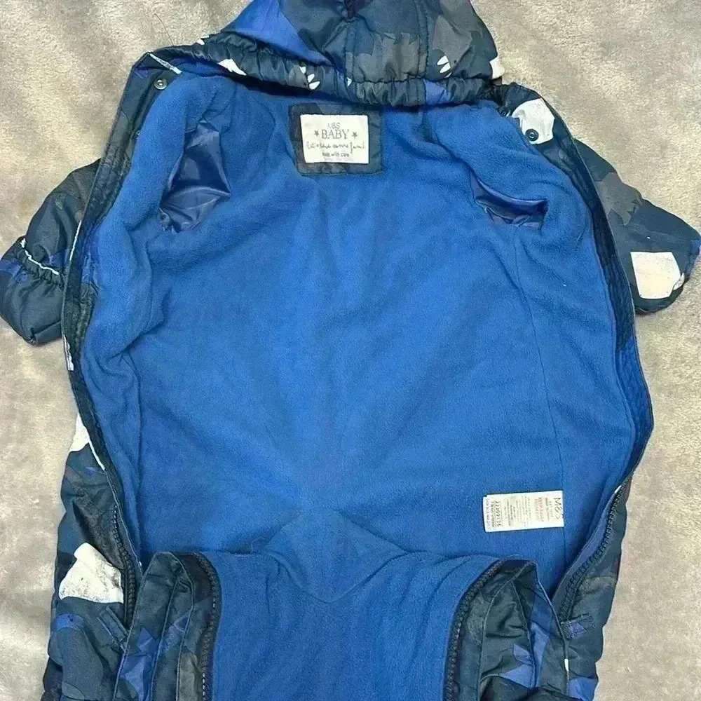 M&S - Footed convertible bunting bag/snow suit. Size 9 months - Picture 5 of 7